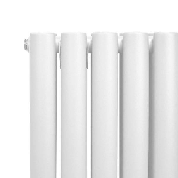 Oval Röhrenheizkörper - 1600mm x 360mm - Weiß