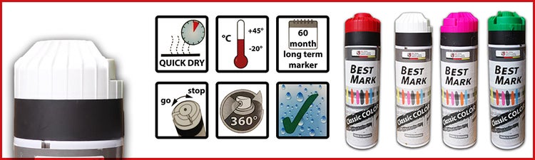 UvV Markierungsspray 60 Monate Langzeitwirkung Set 2 Dosen je 500 ml / grün - Forst und Bodenmarkierungsfarben