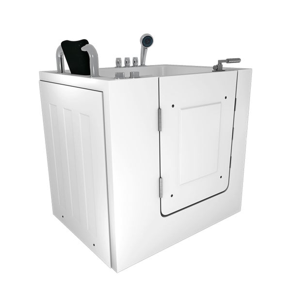 Sitzwanne Whirlpool Wanne mit Tür S02WP-TH-C-L 100x78cm