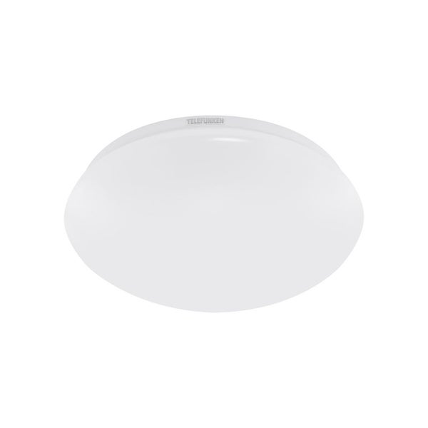 Runde weiße Telefunken LED-Deckenleuchte aus Kunststoff.