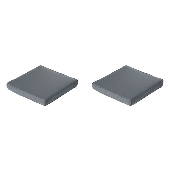 Lounge Profi-Line Sitzkissen Rib grau - ca. 60x60 cm - 2er-Set