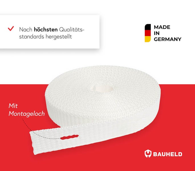 Abgasband mit Montageloch, hergestellt nach höchsten Qualitätsstandards, Made in Germany