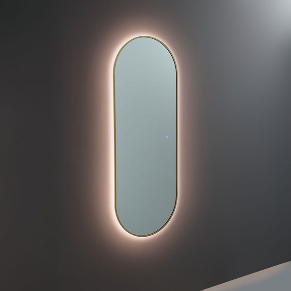LED Badezimmerspiegel  mit  Hintergrundbeleuchtung 60X160cm mit Rahmen in Messingoptik