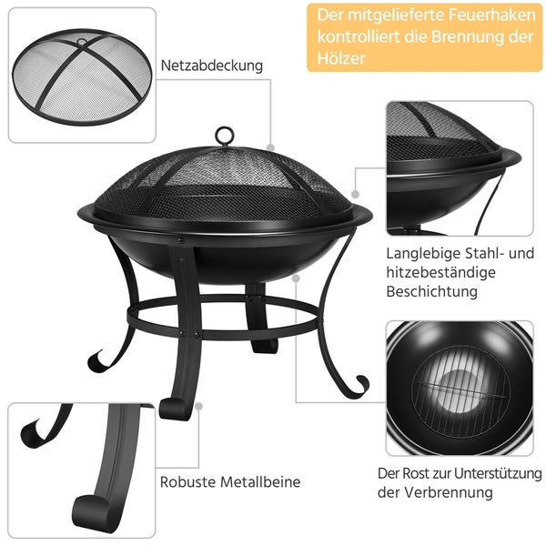 Feuerschale mit Personen, die Marshmallows rösten