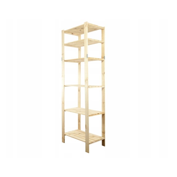 Holzregal mit fünf Fächern