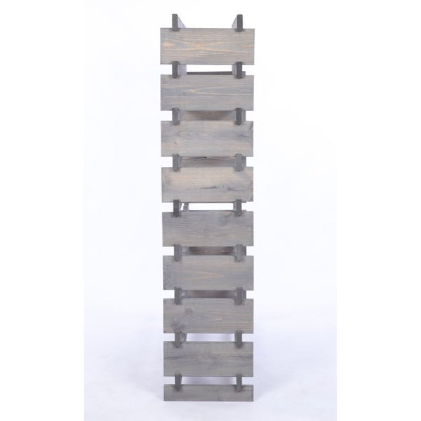 Weinregal VINOTECA FLEX PRO HxBxT 121x84x28cm 72 Flaschen auf 9 Ebenen Massives Kiefernholz Grau