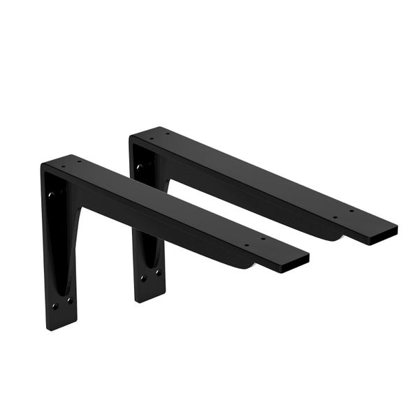 Zwei L-förmige Regalträger aus Metall zur Wandmontage für Regalböden