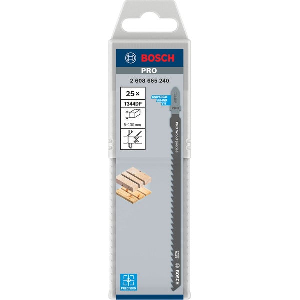 Bosch PRO Wood precise T344DP Stichsägeblatt 152 mm 25-tlg. - 2608665240