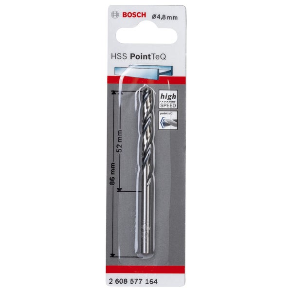 Bosch 1x HSS PointTeQ DIN 338 4,8 x 52 x 86 mm - 2608577164