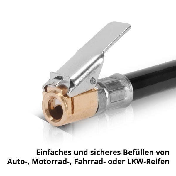 Reifenfüller mit Hebelanschluss für Auto-, Motorrad-, Fahrrad- oder LKW-Reifen