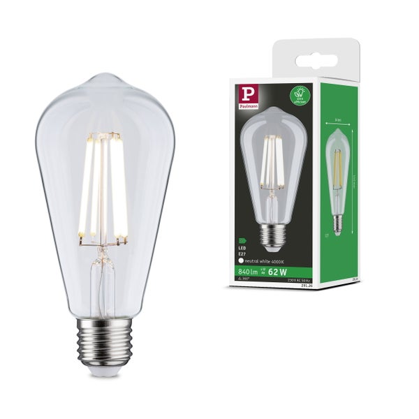 Eco-Line Filament 230V LED Kolben ST64 E27 840lm 4W 4000K Klar