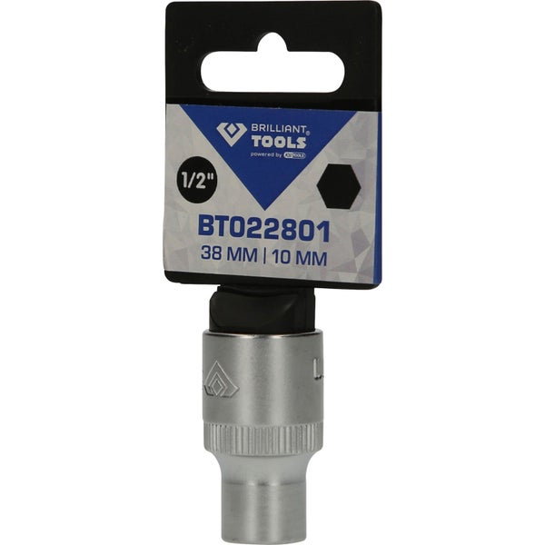 Brilliant Tools Steckschlüssel-Einsatz, 1/2 Zoll, 38 Millimeter, 10 Millimeter