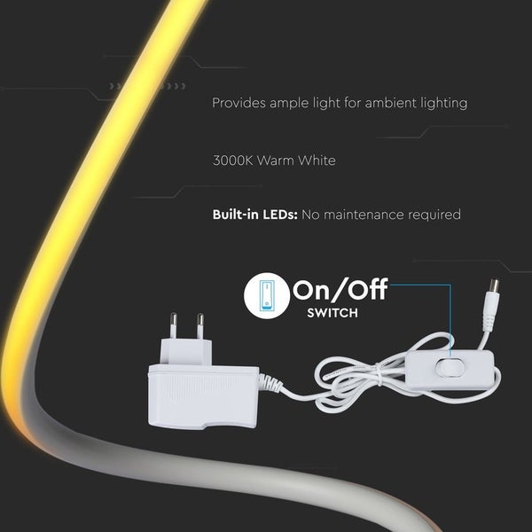 V-TAC VT-7312-W - Flexible Tischlampen - Weiß - IP20 - 17W - 1300 Lumen - 3000K
