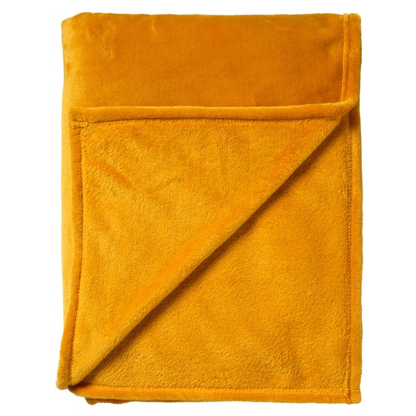 BILLY - Wohndecke Fleece 150x200 cm - Golden Glow - gelb
