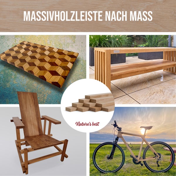 Massivholzleiste nach Maß: Zuschnitt von Massivholz für verschiedene Holzprojekte