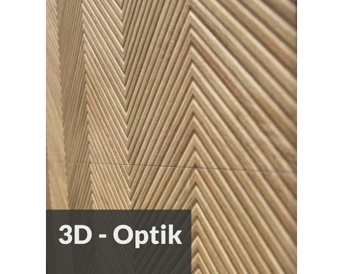 Japandi Wandfliese Zig Larchwood Alder 30x90cm 3D-Holzoptik beige matt rektifiziert