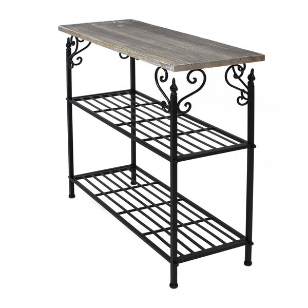 FRANK FLECHTWAREN | Metallregal Bordeaux, METALL, 89 x 33 x 82 cm, einfache Selbstmontage
