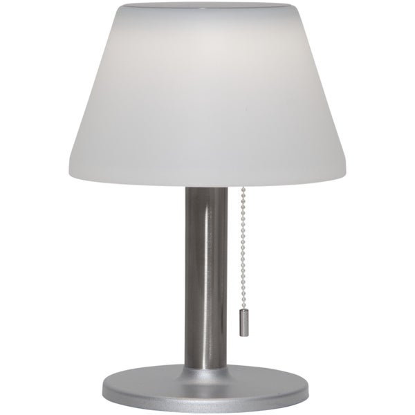 Tischleuchte mit Lampenschirm und Zugschalter