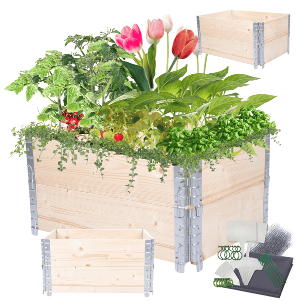 Hochbeetkisten GrowBox HxBxT 40x60x80 cm 2 Ebenen Holz Imprägniert
