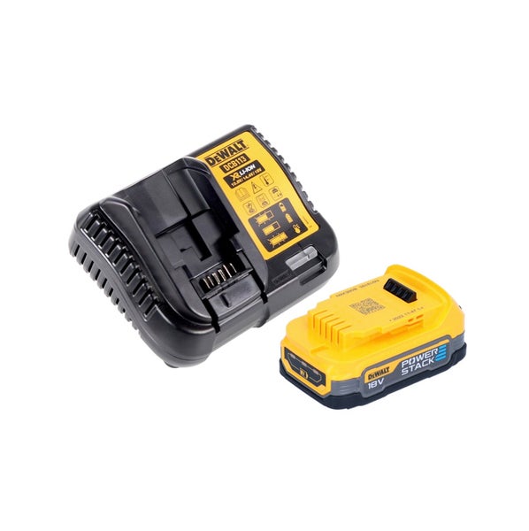DeWalt Akku-Ladegerät DCB113 und DeWalt Powerstack Akku 18 Volt