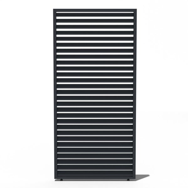 Weide Horizontale Lamellenwand für Weide Pergola 1,23m in Anthrazit aus Aluminium