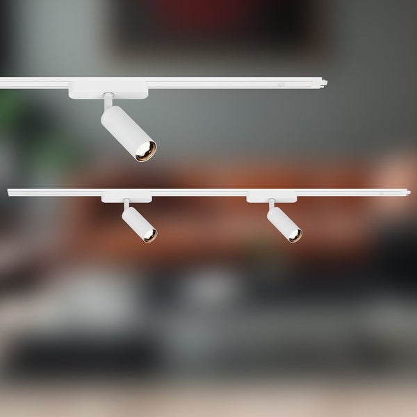 Briloner Luxtrail Schienensystem, Erweiterungsset, 2x LED Spots, Schwenkbar, Erweiterbar, Weiß, 1 m