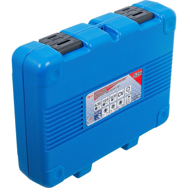 BGS Bit-Einsatz- und Steckschlüssel-Einsatz-Satz E-Profil / T-Profil (für Torx) / T-Profil (für Torx) mit Bohrung / TP-Profil (für Torx Plus) 52tlg. - 9839