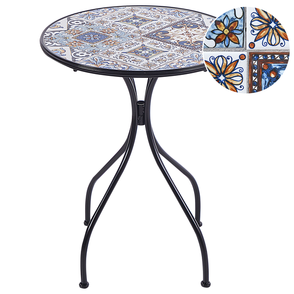Outdoor Bistrotisch CIVITA 60 cm 60 cm Metall Schwarz