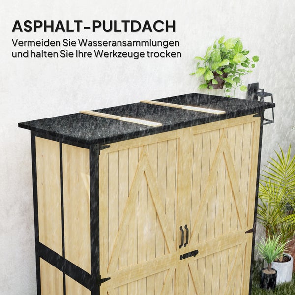 Gartenschrank mit Pultdach und Asphaltdachpappe