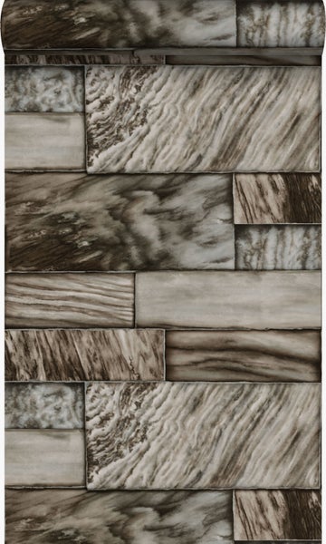 Origin Wallcoverings Tapete Marmor-Optik Braun - 53 cm x 10.05 m - 337251