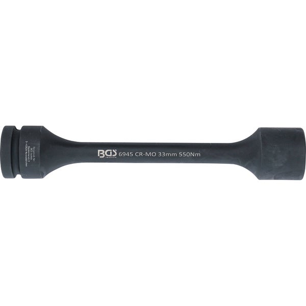 BGS Torsions-Kraft-Steckschlüssel-Einsatz Sechskant Antrieb Innenvierkant 25 mm (1) SW 33 mm 550 Nm - 6945