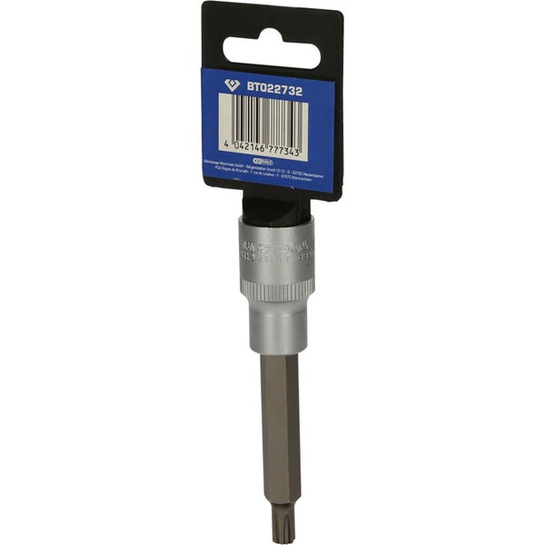 Steckschlüsseleinsatz mit Innenvielzahnaufnahme im Blister