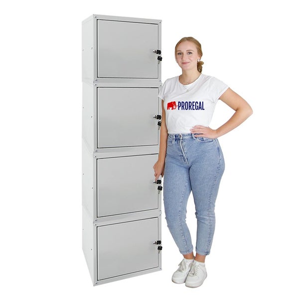 PROREGAL Schließfachwürfel Cubic XL HxBxT 45 x 45 x 45 cm Grau