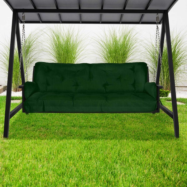 Beautissu Flair HS Hollywoodschaukelauflage 180x50x8cm Dunkelgrün