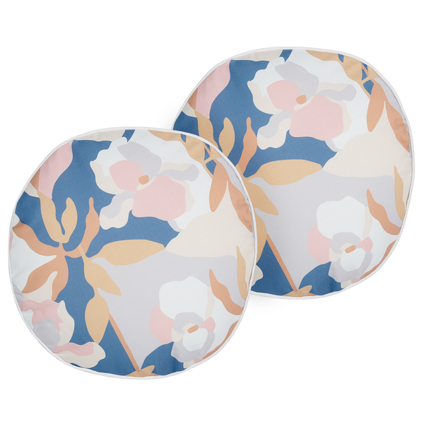 Gartenkissen 2er Set VEREZZI 40 x 40 cm Bunt Blumenmuster