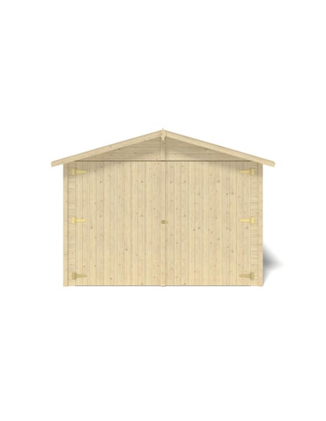 Gartenhaus aus Holz mit Satteldach und Doppeltür