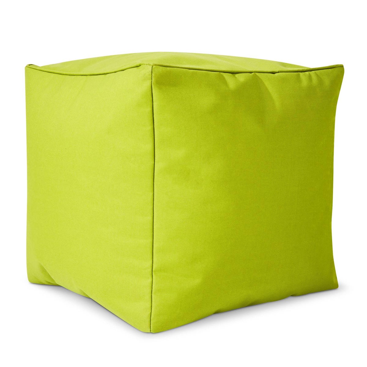 Green Bean© Sitzsack-Hocker 40x40x40cm mit EPS-Perlen Füllung - Fußhocker Fußkissen Sitz-Pouf für Sitzsäcke - Bodenkissen für Kinder und Erwachsene - Fußablage Sitzkissen Sitzhocker Hellgrün