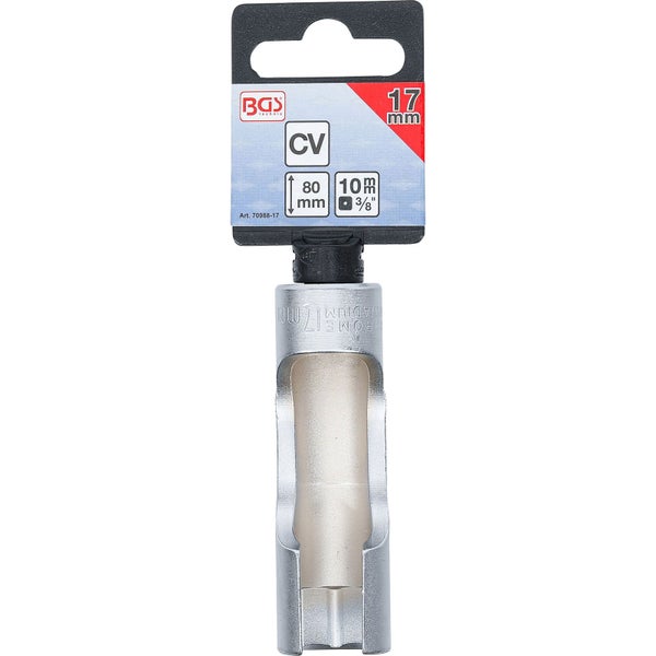BGS Spezial-Steckschlüssel-Einsatz geschlitzt Antrieb Innenvierkant 10 mm (3/8) SW 17 mm - 70988-17