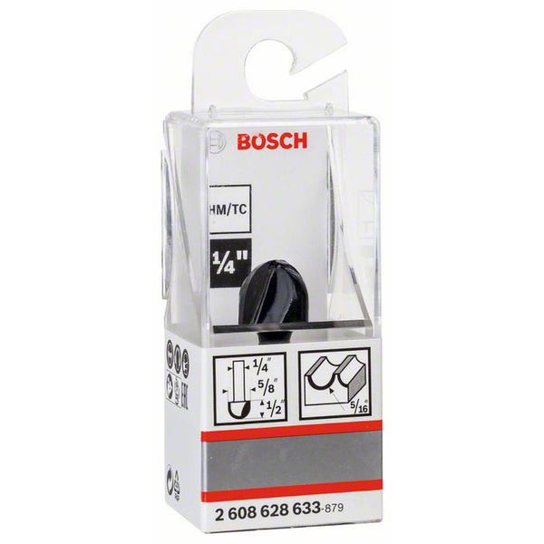 Bosch Hohlkehlfräser 1/4 R1 8 mm Ø 15,9 mm L 12,3 mm G 45 mm - 2608628633