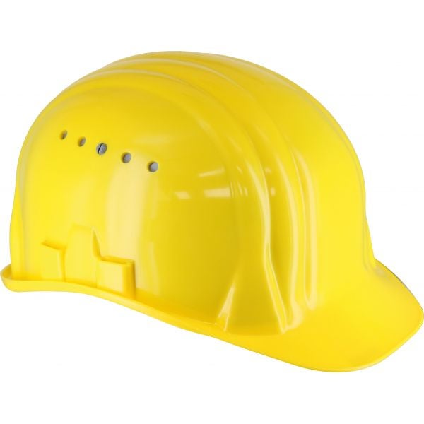 Triuso Schutzhelm 6-Punkt Drehverschluss gelb Nackenteil, DINEN397 - 1 Stück