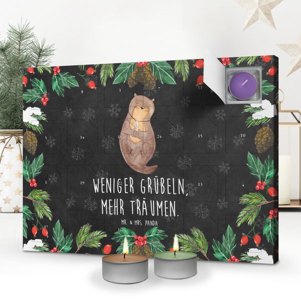 Mr. & Mrs. Panda Duftkerzen Adventskalender Otter Muschel - Schwarz