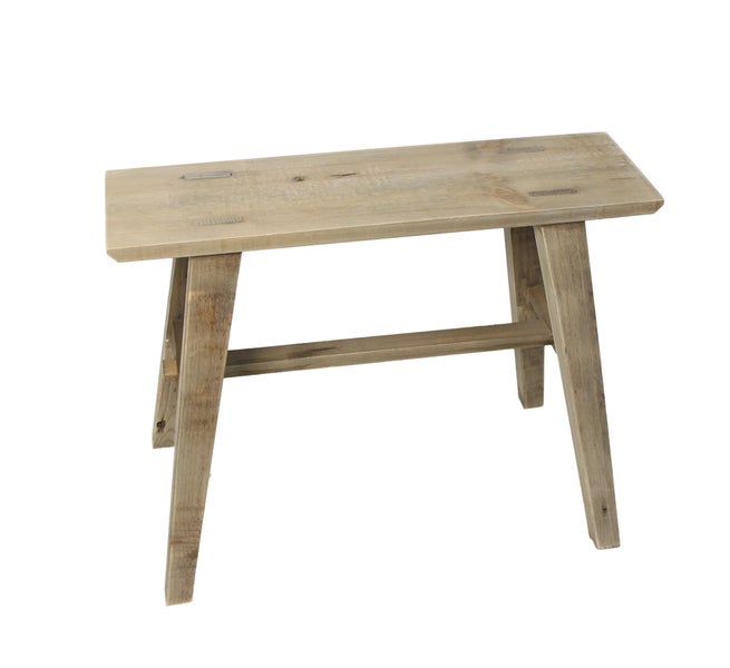 FRANK FLECHTWAREN | Holzbänkchen Used-Look, hoch, HOLZ, 58 x 17 x 45 cm