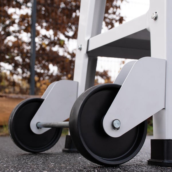 Räder einer Leiter im Detailansicht