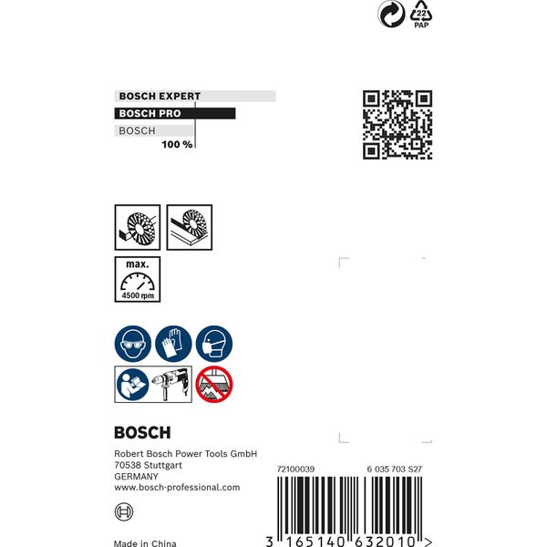 Bosch Expert Produktinformationen mit Sicherheitshinweisen und technischen Daten