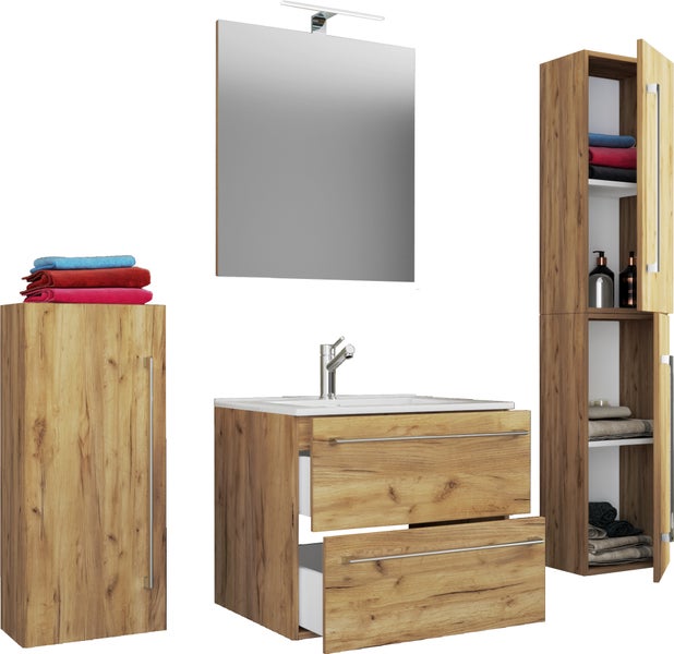 5-tlg. Waschplatz Waschtisch Badinos Schublade SP