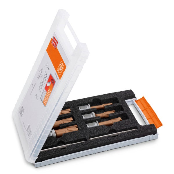 Fein HSS Auswerfer Set in geöffneter Box