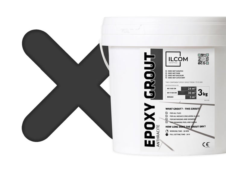 Epoxidharzmörtel zum Füllen von Fugen  - Anthrazit -  3Kg