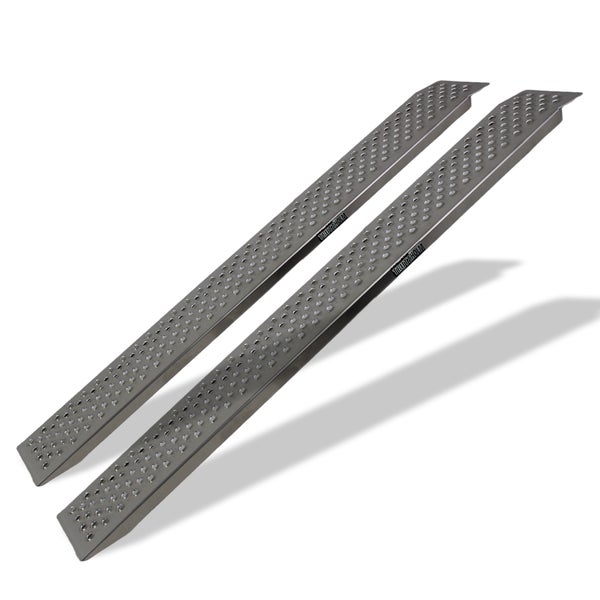 TRUTZHOLM 2 x Auffahrrampe 150 cm Tragkraft 400 kg Alu grau profiliert Verladerampe Motorradrampe