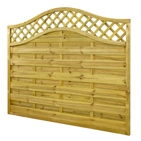 Holzzaun mit Rankgitter als Sichtschutz für den Garten