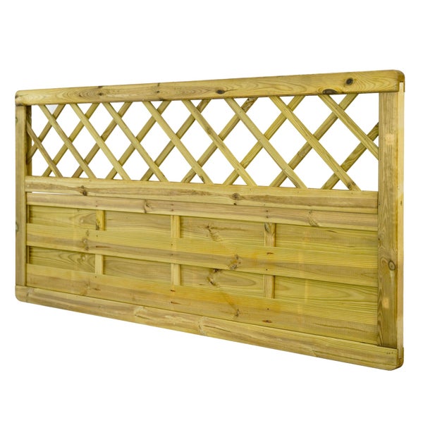 Holzzaun mit Rautenmuster für den Garten